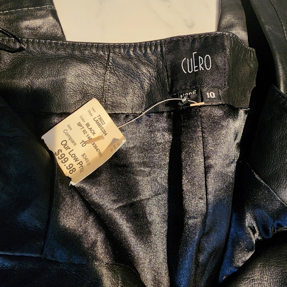 Chic Black Leather Pants By CUE